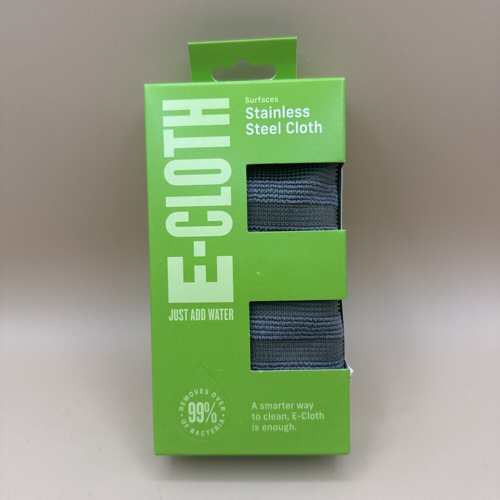 E-Cloth Stainless Steel Cleaning Cloth - Two-Sided Chemical Free Cooktop & Oven